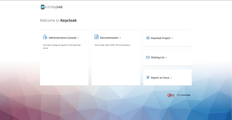 Keycloak admin console